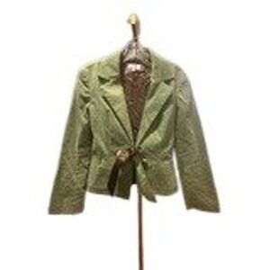 JADE MELODY TAM Green Corduroy Blazer Jacket Button Front Women's Size 8